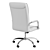 ErgoLux White Executive Chair 3D model small image 2