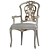 Elegant Ebanista Dauphine Chairs 3D model small image 15