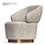 Elegant Velvet Armchair: Ultimate Comfort 3D model small image 1