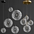 Globular Glass Pendant Lamp 3D model small image 1