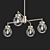 Elegant Glass Globe Chandelier 3D model small image 3