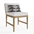 Restoration Hardware Laurel Teak Side Chair 3D model small image 1