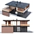 Stylish two-story flat roof cottage 3D model small image 2