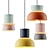 Vibrant Macaron Pendant Light 3D model small image 1