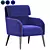 Sleek Modern Chairs & Chaises 3D model small image 3