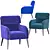 Sleek Modern Chairs & Chaises 3D model small image 4