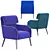 Sleek Modern Chairs & Chaises 3D model small image 5