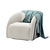 Fortune Leather Armchair: Elegant and Stylish 3D model small image 1