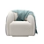 Fortune Leather Armchair: Elegant and Stylish 3D model small image 4