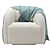 Fortune Leather Armchair: Elegant and Stylish 3D model small image 11