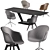 Boconcept: Alicante Table-Adelaide Chair Set 3D model small image 2