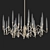 Golden Elegance: Il Pezzo 3 Round Chandelier 3D model small image 1