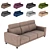 Versatile Quinto Sofa: 9 Stunning Materials 3D model small image 1