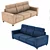 Versatile Quinto Sofa: 9 Stunning Materials 3D model small image 2