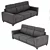 Versatile Quinto Sofa: 9 Stunning Materials 3D model small image 3