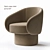 Roc Fabric Easy Chair - Sleek and Comfortable 3D model small image 1