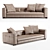 Modern Leather Sofa Minotti 3D model small image 2