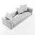 Modern Leather Sofa Minotti 3D model small image 3