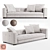 Modern Leather Sofa Minotti 3D model small image 4