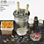 Luxury Champagne Beer Bucket Set 3D model small image 11