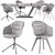 Modern Boconcept Alicante Table & Adelaide Chair Set 3D model small image 5