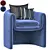 Elegant Modern Armchair 3D model small image 2
