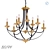 Elegant Belfry Chandelier 3D model small image 1