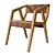 Modern Walnut Loft Armchair: Amarak 3D model small image 1