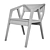 Modern Walnut Loft Armchair: Amarak 3D model small image 4