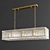 Gilded Ruby Rectangular Chandelier 3D model small image 1