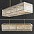 Gilded Ruby Rectangular Chandelier 3D model small image 2