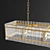 Gilded Ruby Rectangular Chandelier 3D model small image 3