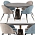 Stylish COOPER Dining Set 3D model small image 1