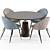 Stylish COOPER Dining Set 3D model small image 2