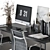 Modern Office Furniture Set 3D model small image 3