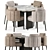 Elegant Torri Dining Set 3D model small image 3