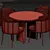 Elegant Torri Dining Set 3D model small image 1