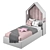 Cozy House Baby Bed 3D model small image 7