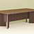 Elegant Wooden Dining Table 3D model small image 1