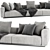 Flexform Lario 3-Seater Luxury Sofa 3D model small image 2