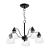 Elegant 5-Light Black Chandelier: Livex Lighting 3D model small image 1