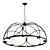 Elegant Arbor Chandelier by Hubbardton Forge 3D model small image 1