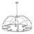 Elegant Arbor Chandelier by Hubbardton Forge 3D model small image 2