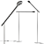 Tokio Carbon Light: Stylish Floor Lamp 3D model small image 3