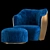 Elegant Minotti Chair: 4 Models 3D model small image 10
