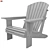 Rustic Wood Garden Chair 3D model small image 3