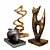 Modern Set of 3 Sculptures 3D model small image 2