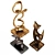 Modern Set of 3 Sculptures 3D model small image 4