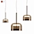 Modern Copper Equatore Pendant Light 3D model small image 1