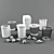 Stylish Trash Bin Set & Crumpled Paper 3D model small image 5